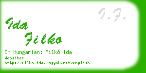 ida filko business card