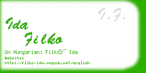 ida filko business card